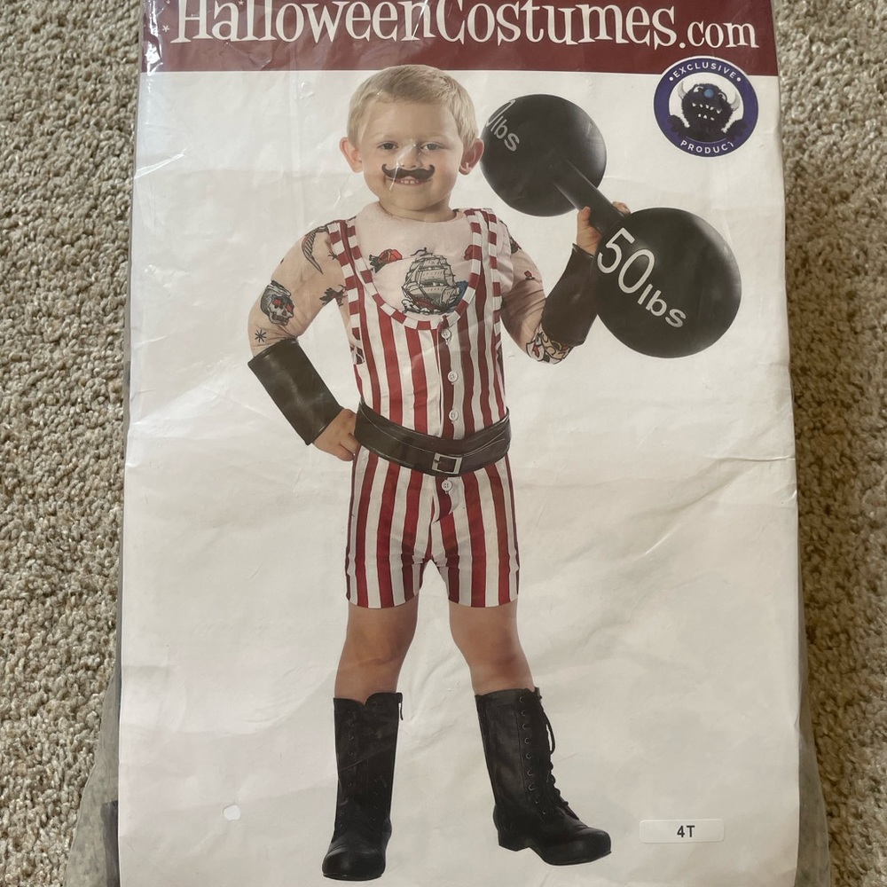 Vintage strongman toddler costume